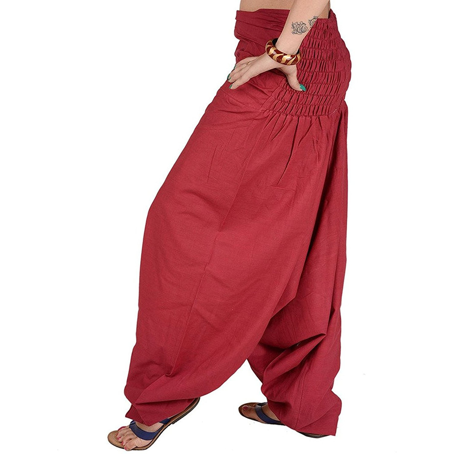 Winmaarc Pure Cotton Harem Indian Trouser Yoga Aladdin Harem Pants