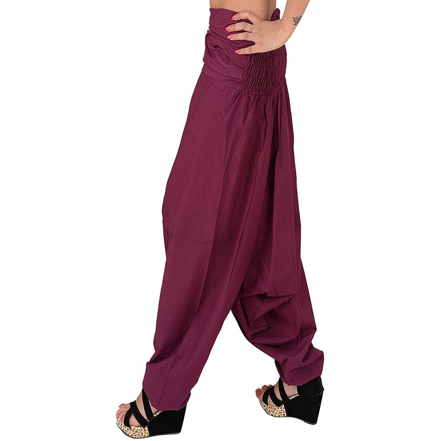 Winmaarc Pure Cotton Harem Indian Trouser Yoga Aladdin Harem Pants