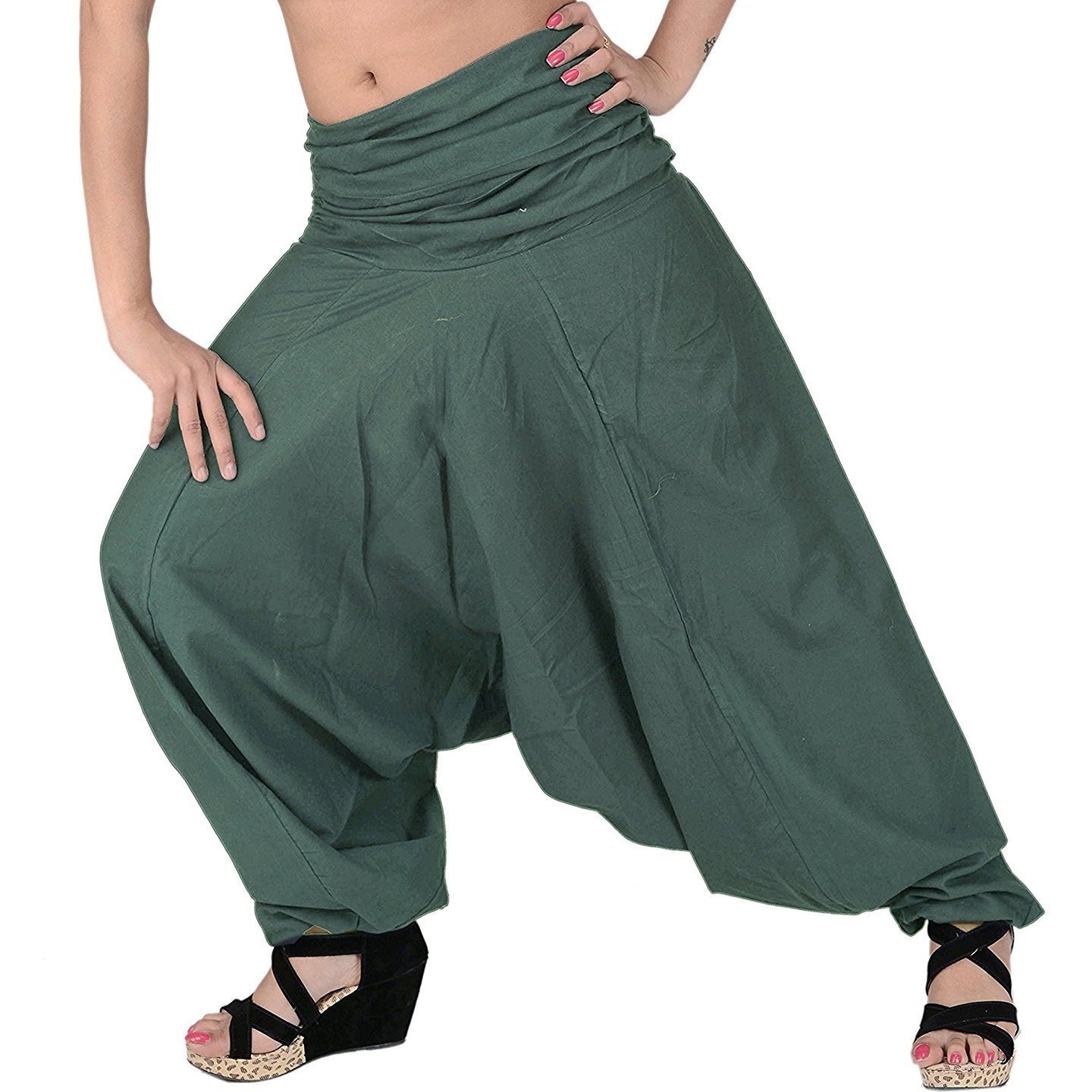 Winmaarc Pure Cotton Harem Indian Trouser Yoga Aladdin Harem Pants