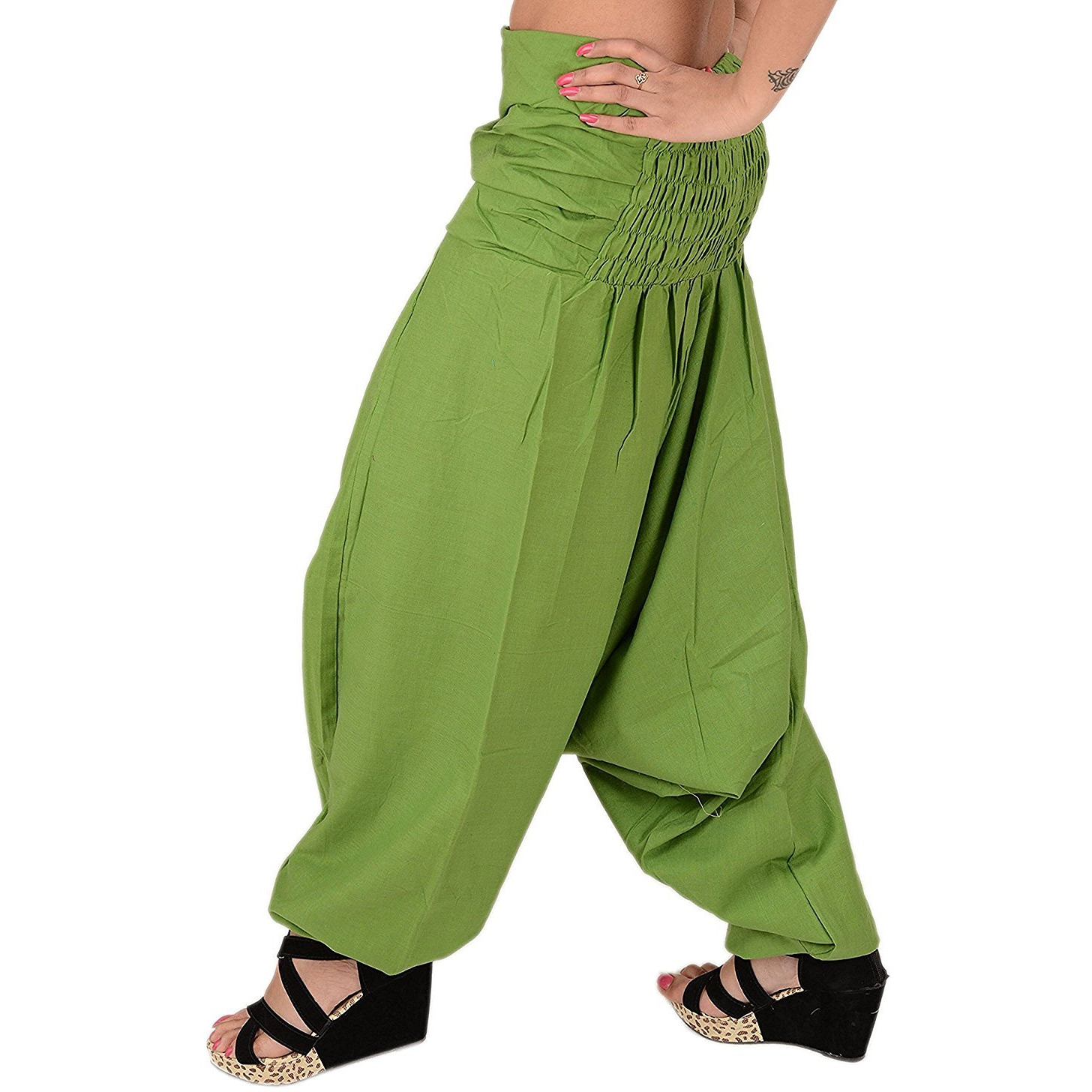 Winmaarc Pure Cotton Harem Indian Trouser Yoga Aladdin Harem Pants