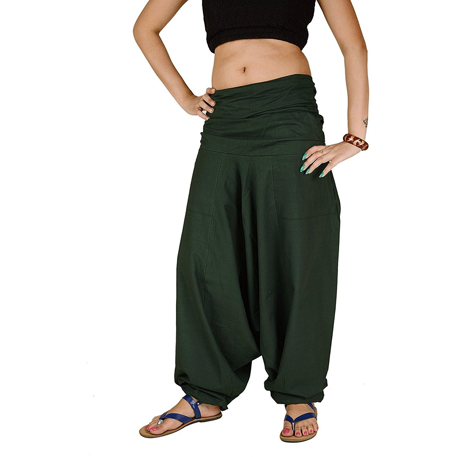 Winmaarc Pure Cotton Harem Indian Trouser Yoga Aladdin Harem Pants