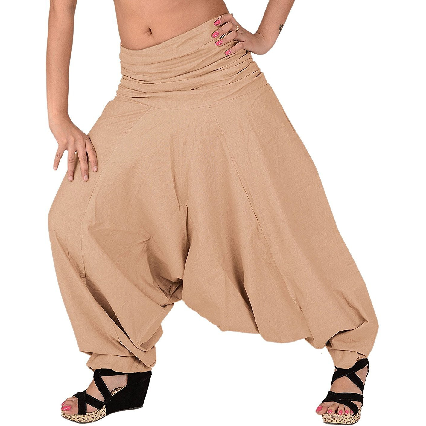 Winmaarc Pure Cotton Harem Indian Trouser Yoga Aladdin Harem Pants