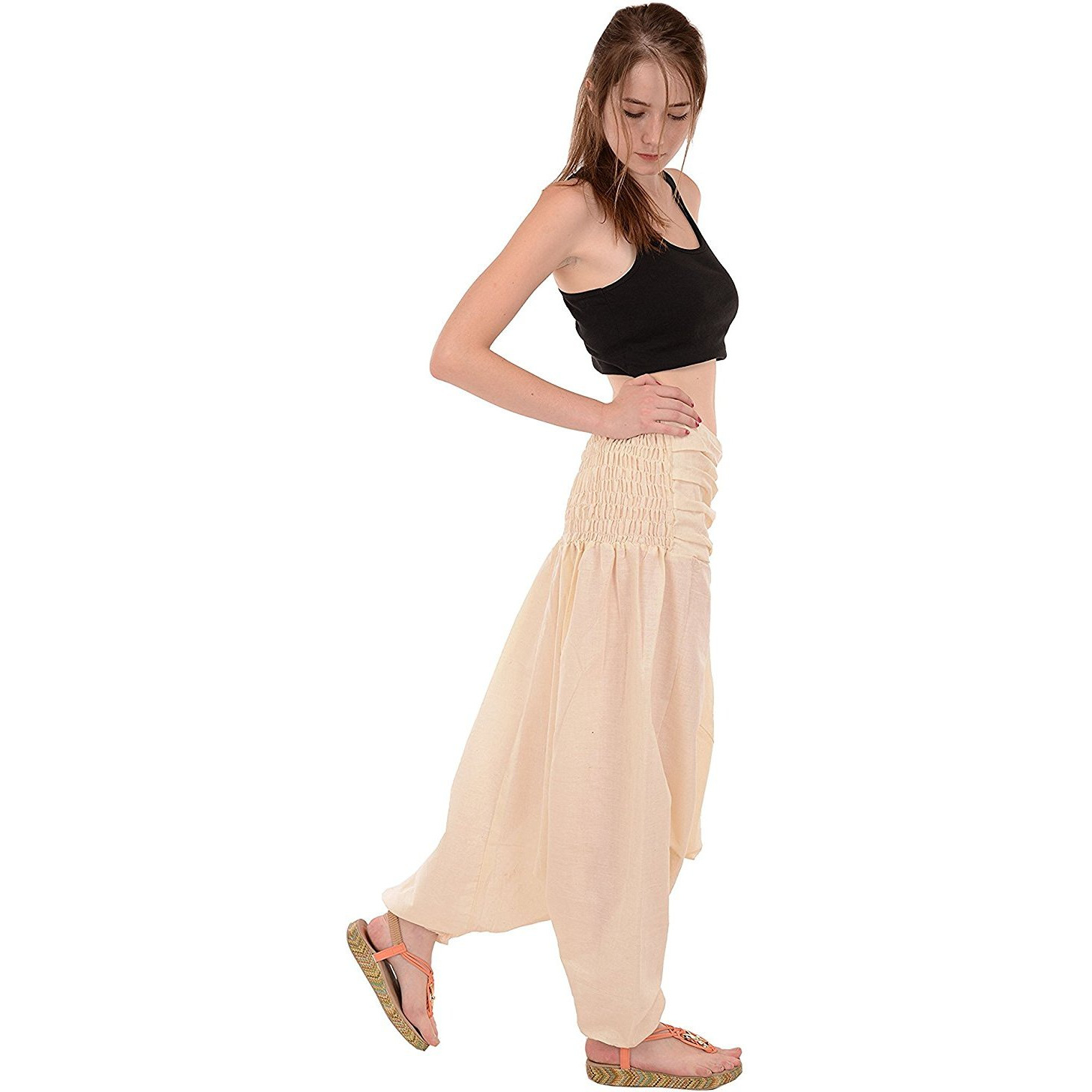 Winmaarc Pure Cotton Harem Indian Trouser Yoga Aladdin Harem Pants