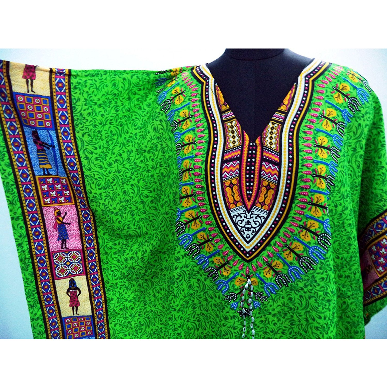 Winmaarc African Dashiki Kaftan Boho Hippe Dress Long Length Maxi Caftan