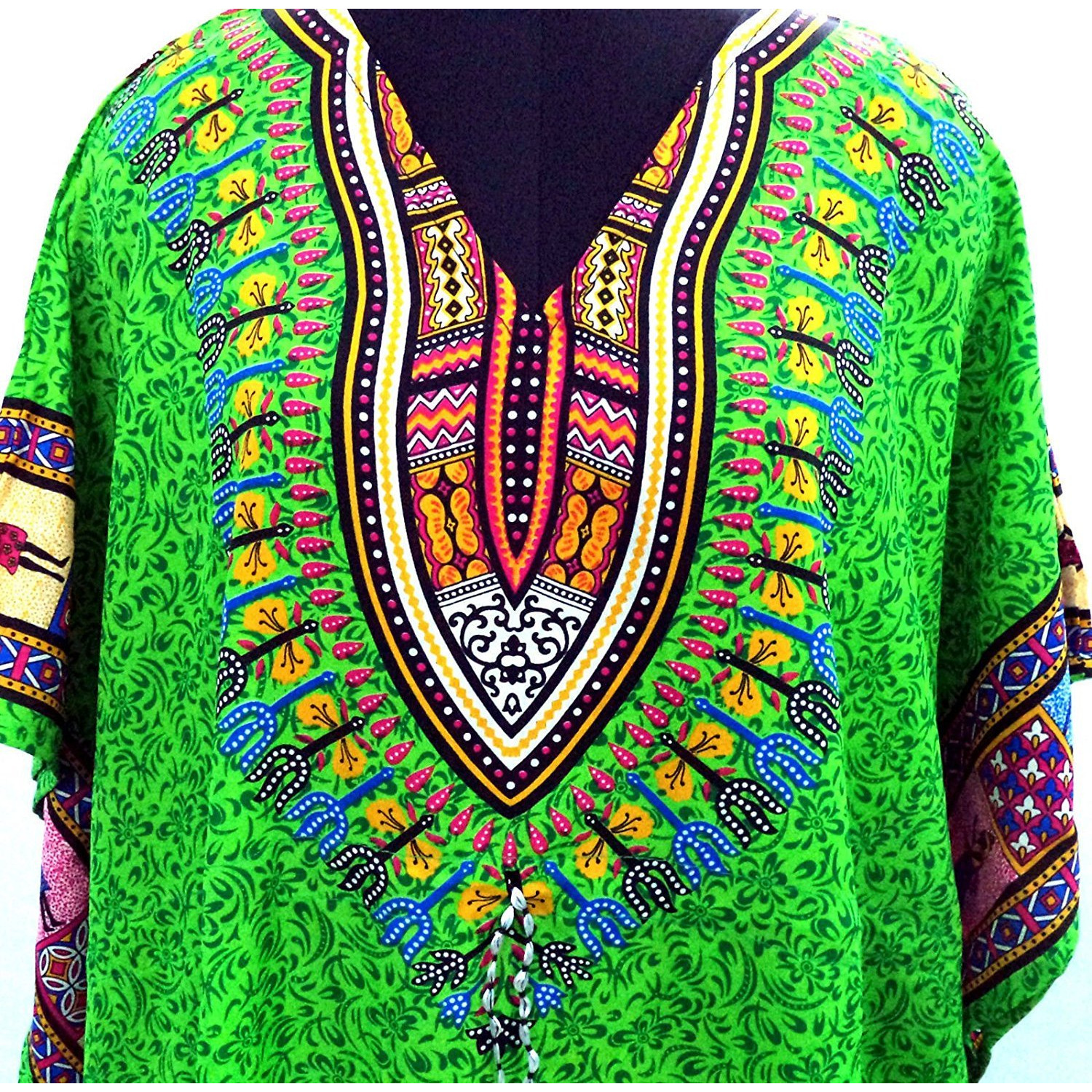 Winmaarc African Dashiki Kaftan Boho Hippe Dress Long Length Maxi Caftan