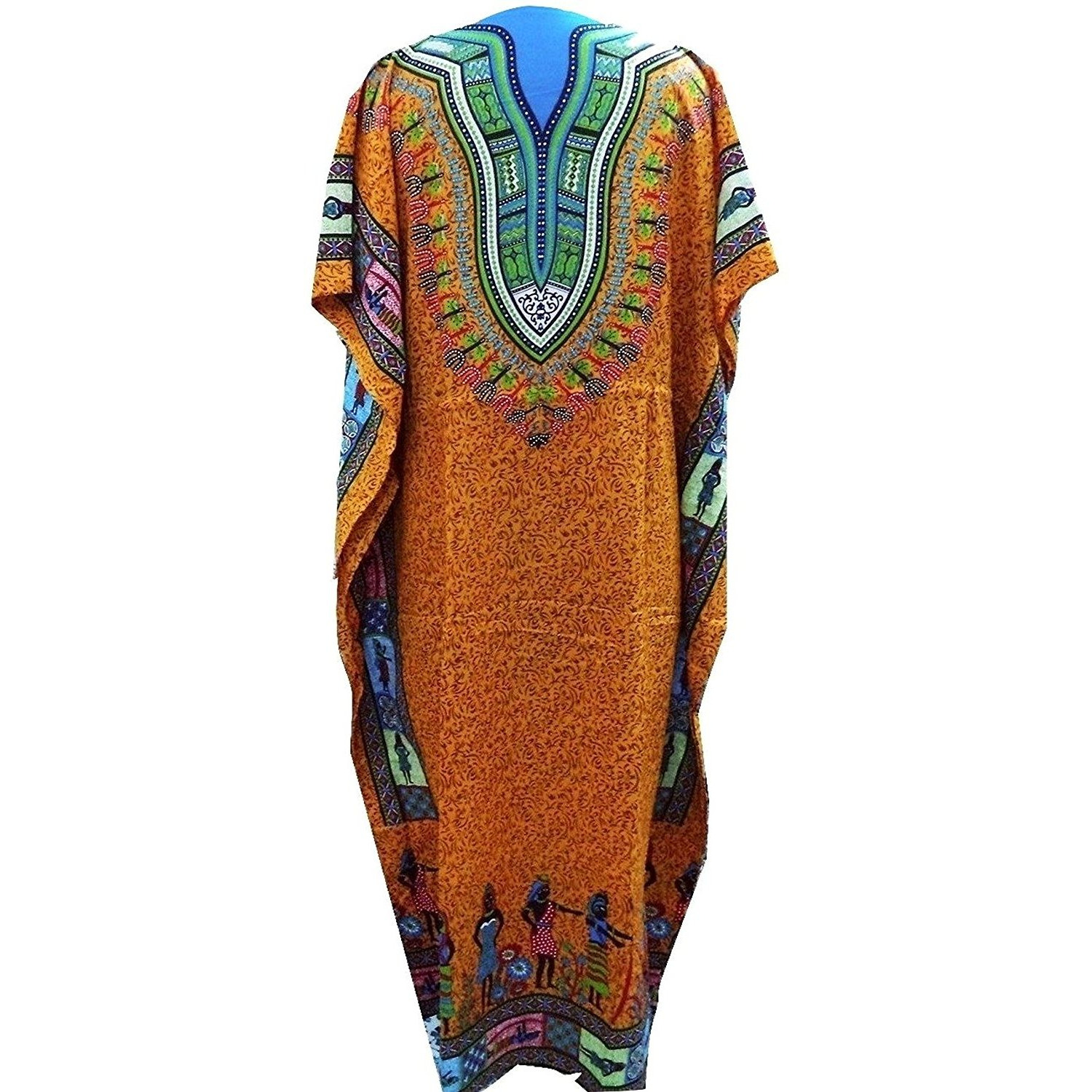 Winmaarc African Dashiki Kaftan Boho Hippe Dress Long Length Maxi Caftan