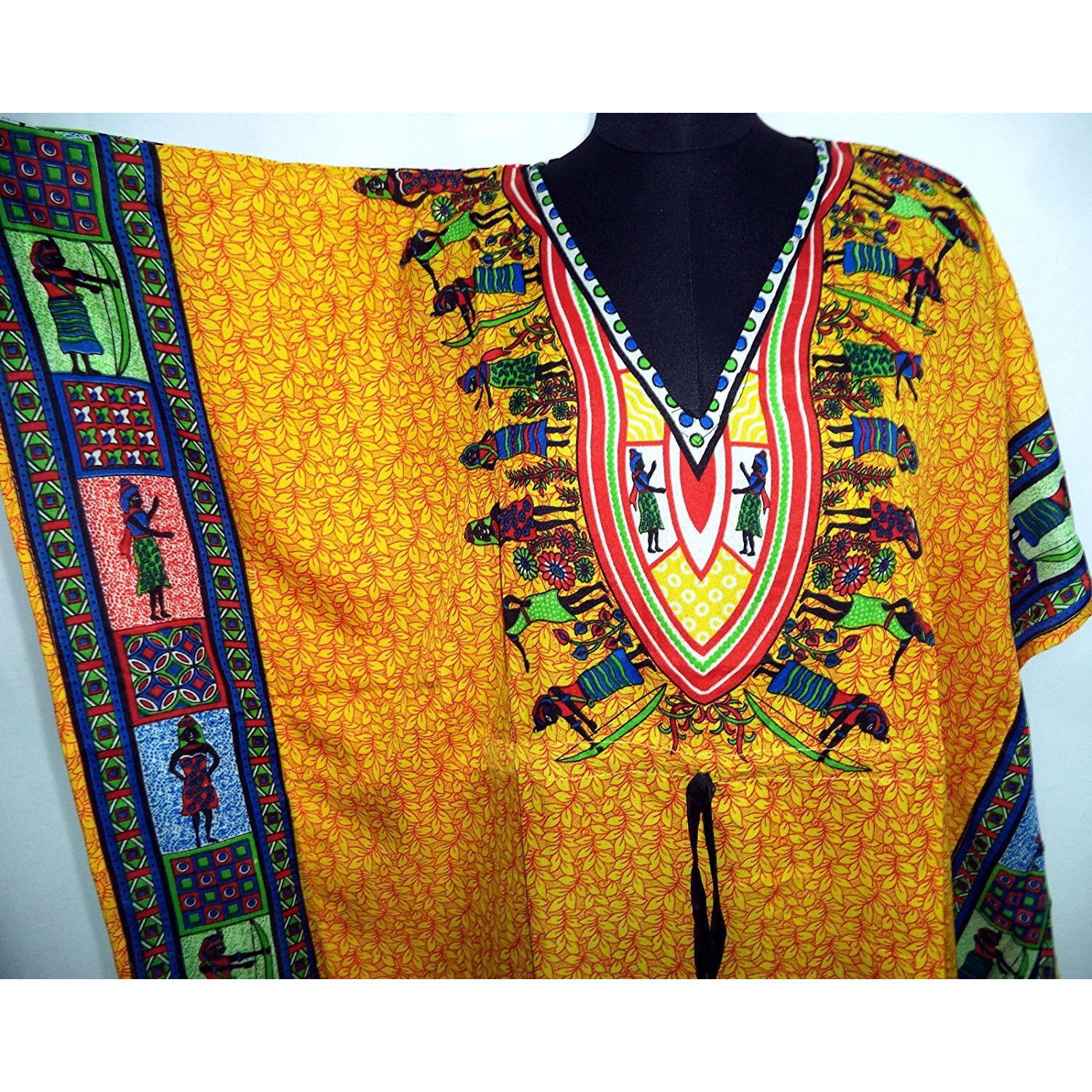 Winmaarc African Dashiki Kaftan Boho Hippe Dress Long Length Maxi Caftan
