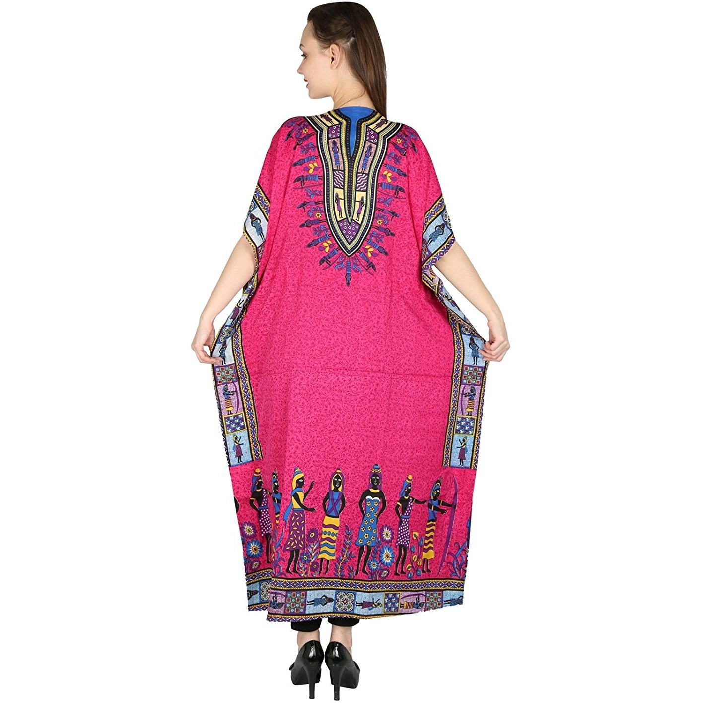 Winmaarc African Dashiki Kaftan Boho Hippe Dress Long length Maxi Caftan