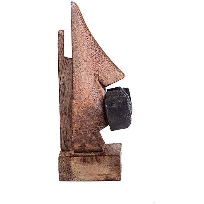 Winmaarc Hand Carved Wooden Eyeglass Spectacle Holder with an Amusing Mustache Home Decorative Christmas Gifts