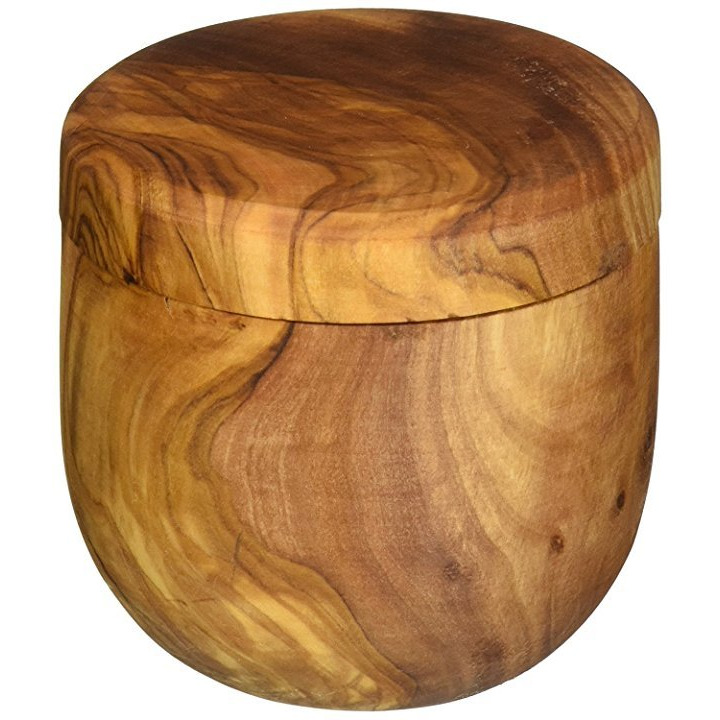 Winmaarc Wooden Salt Box and Pot, Holds Salt for Easy Pinch, Classic Wood Design