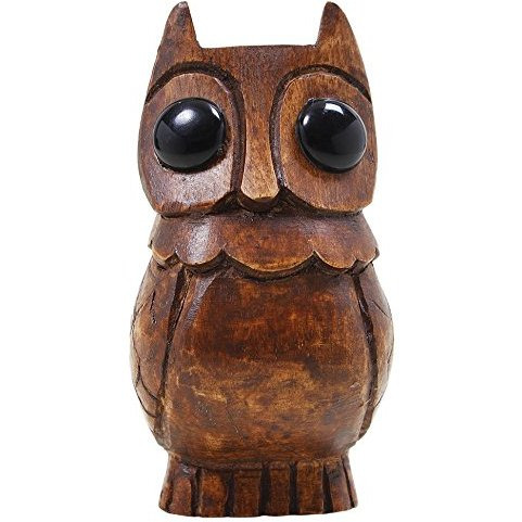 Winmaarc Wooden Owl Eyeglass Spectacle Holder Handmade Stand for Office Desk Home Dcor Gifts