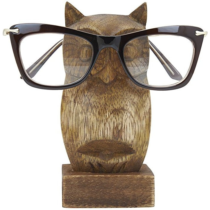 Winmaarc Wooden Owl Eyeglass Spectacle Holder Handmade Stand for Office Desk Home Dcor Gifts