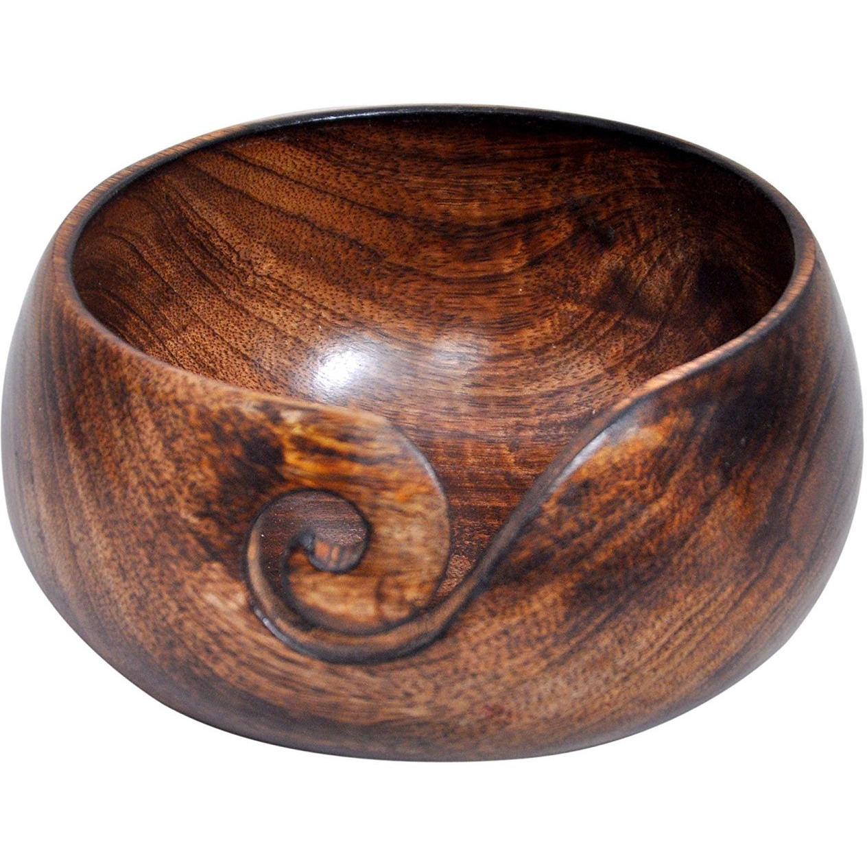 Winmaarc Knitting And Crochet Wooden Yarn Bowl Handmade Mango wood