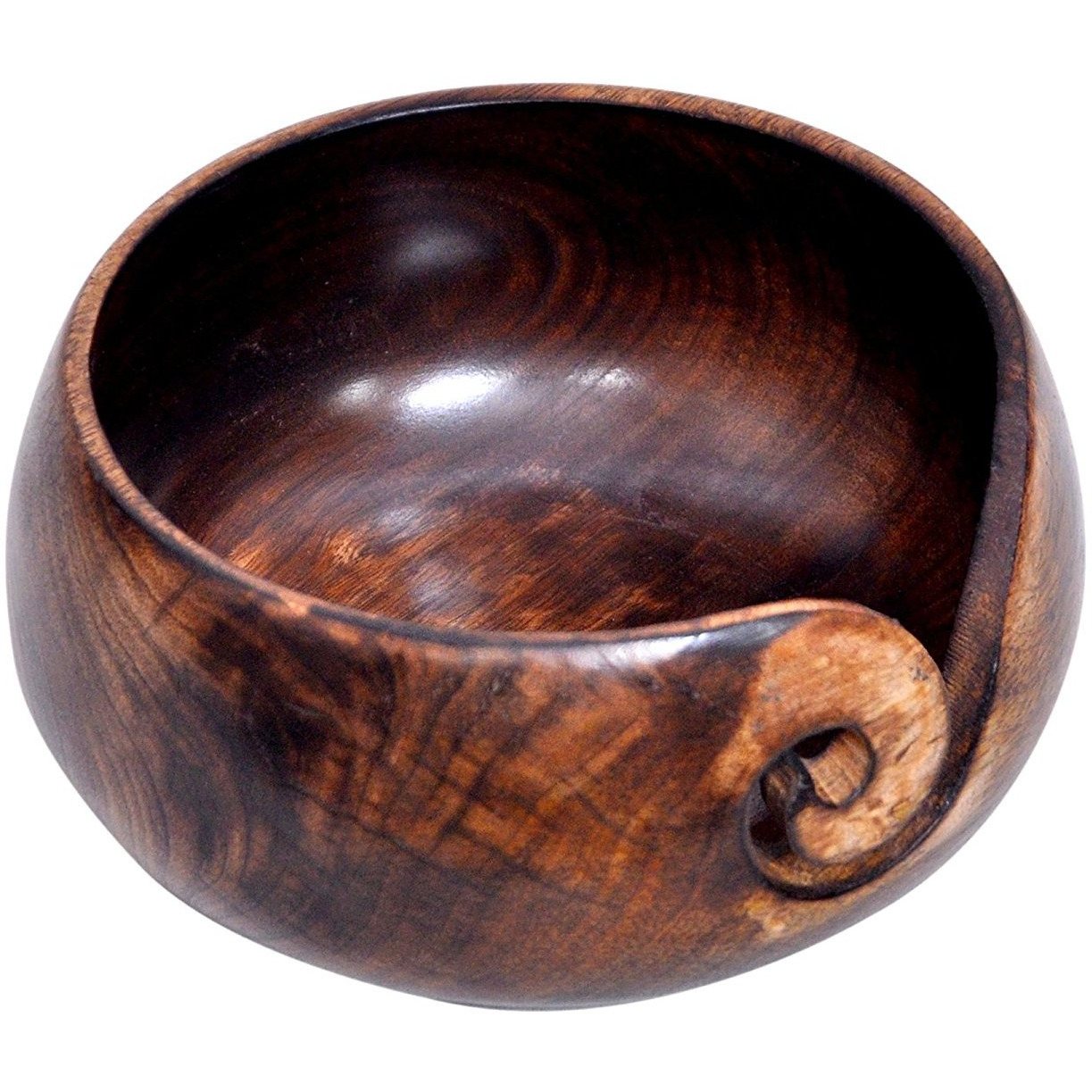 Handcrafted Wood Yarn Bowl for Knitting
