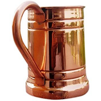 Winmaarc 100% Handmade Tankard Pure Copper Mug Large Moscow Mule Copper Mugs, 20 Oz Set of 2
