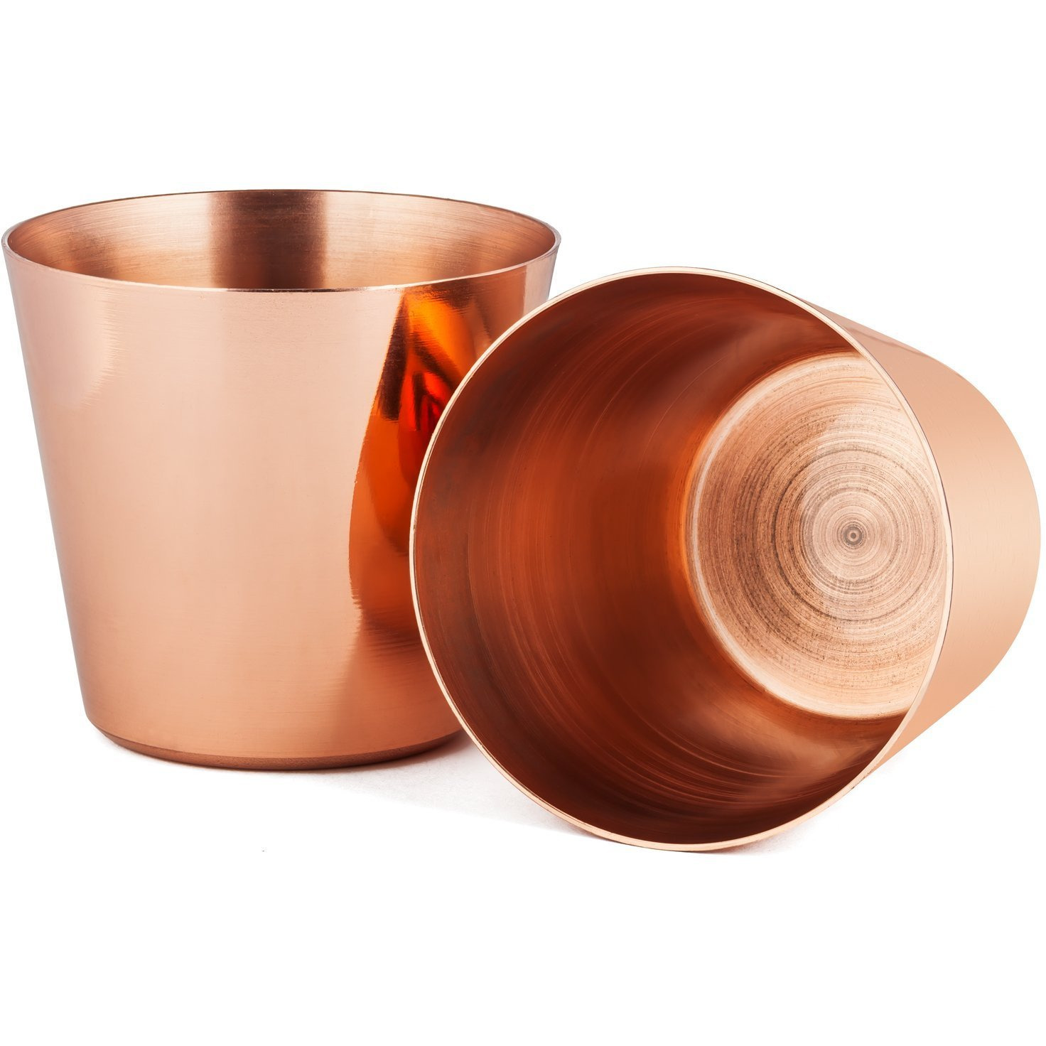 Winmaarc 100% Pure Handmade Hammered Copper Moscow Mule Mug with 2 Copper Shot Glasses 18 OZ