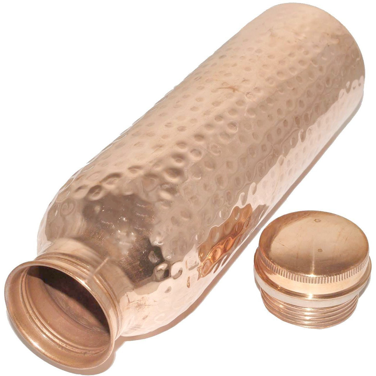 Winmaarc 100 % Pure Copper Hammered Water Bottle, Leak Proof Bottle Gift Item 900ML/30 OZ