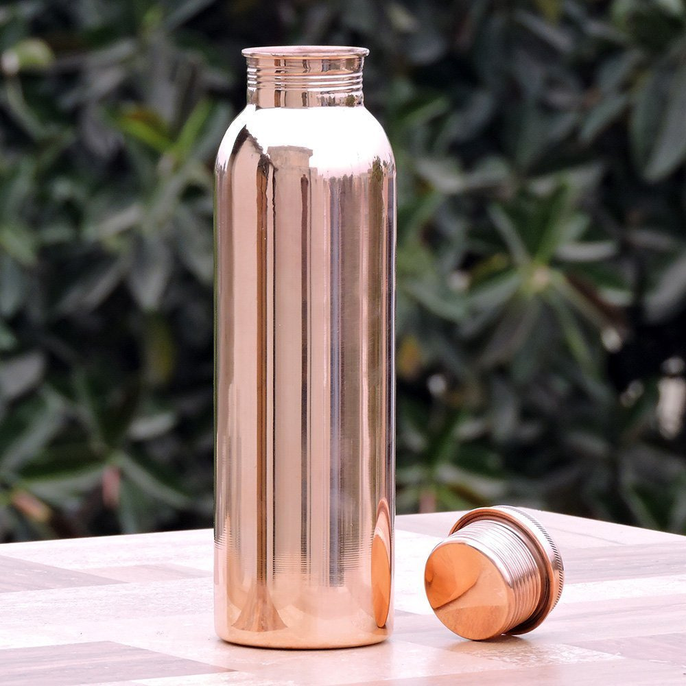 Winmaarc Pure Copper Water Bottle for Ayurvedic Health Benefits Joint Free Leak Proof 900ml/30 OZ