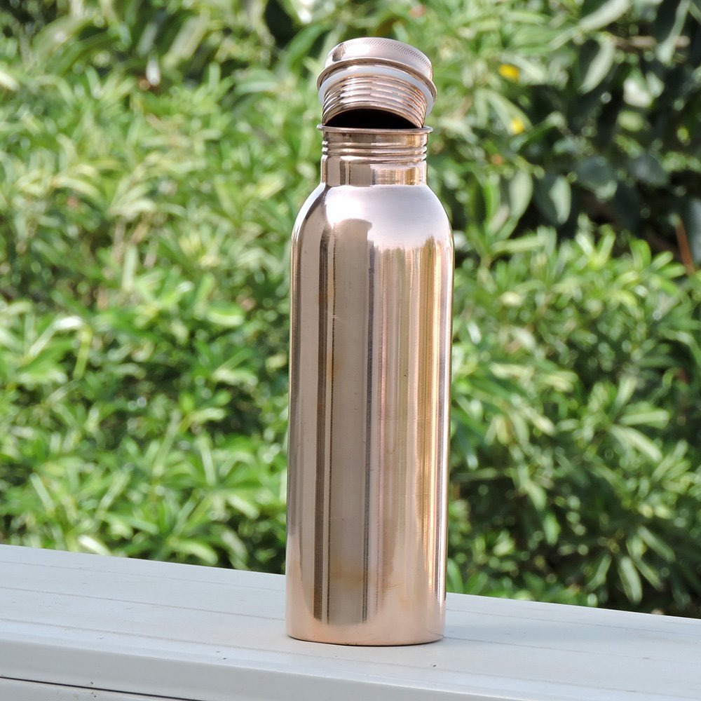 Winmaarc Pure Copper Water Bottle for Ayurvedic Health Benefits Joint Free Leak Proof 900ml/30 OZ