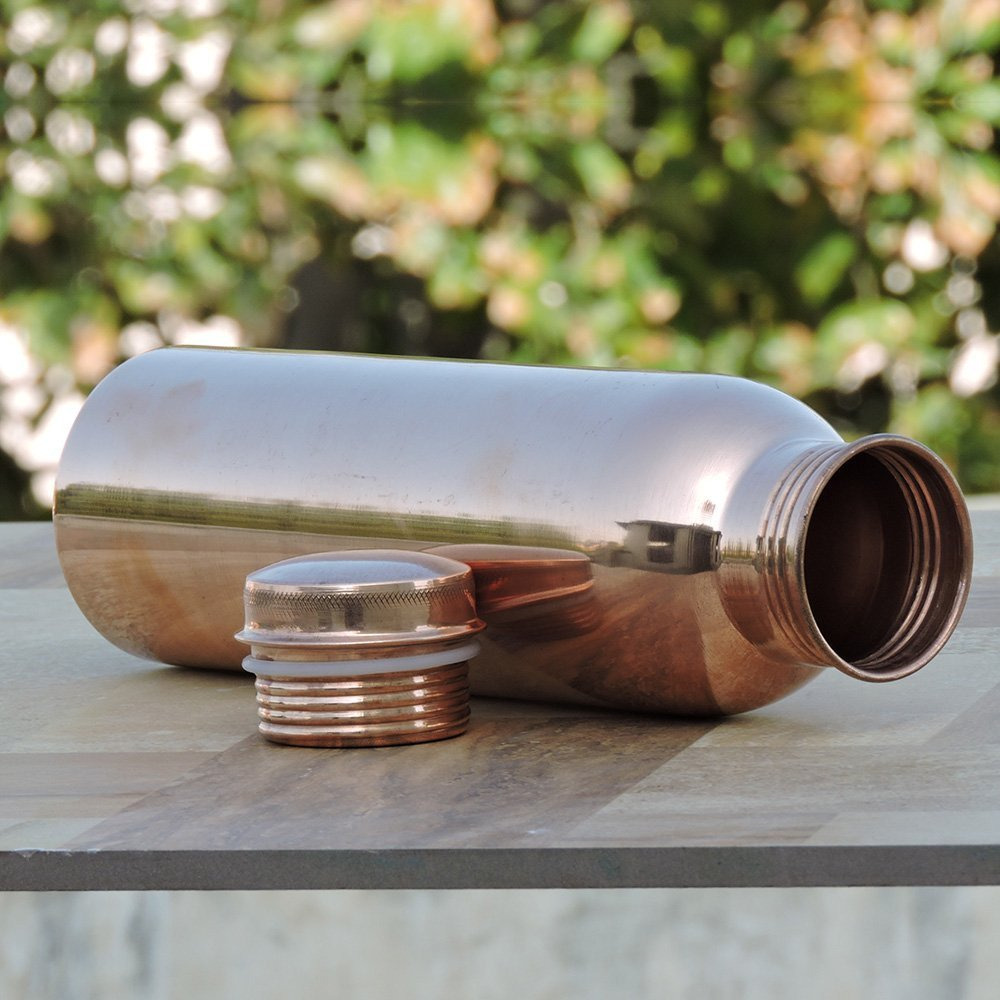 Winmaarc Pure Copper Water Bottle for Ayurvedic Health Benefits Joint Free Leak Proof 900ml/30 OZ