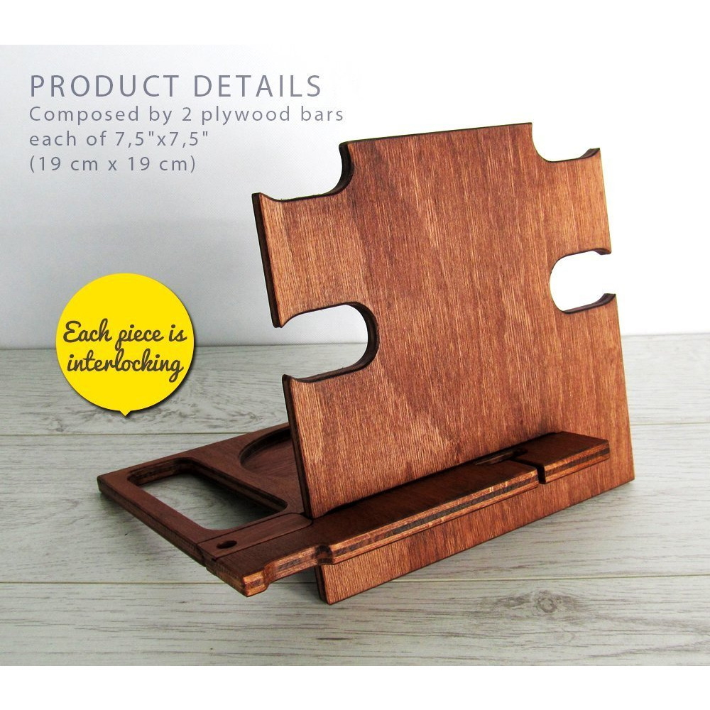 Winmaarc Wooden Mobile Docking Station Charging Station Phone Dock Desk Organizer