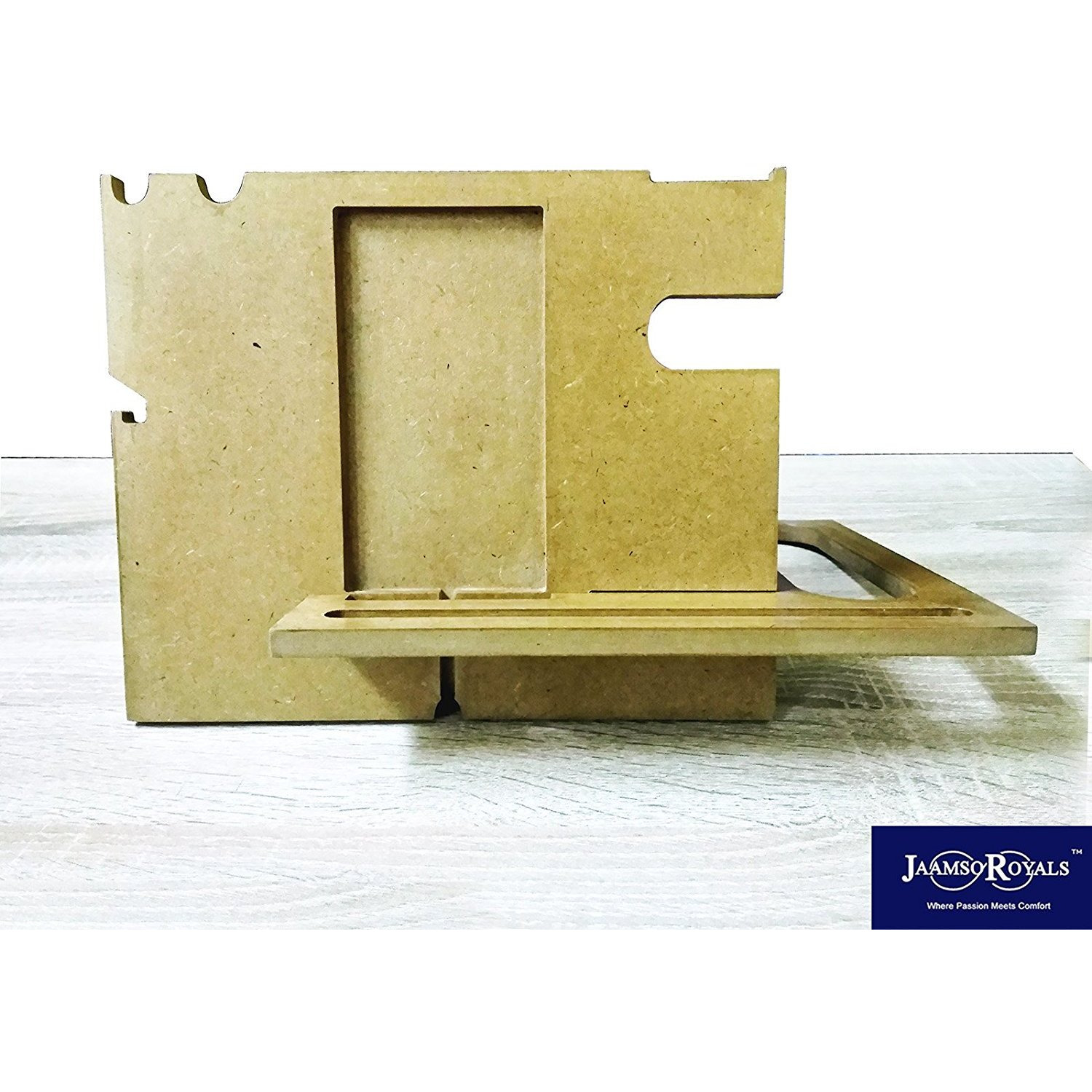 Winmaarc Beige Color Wooden All Type of Mobile Docking Charging Station Phone Dock Desk Organizer