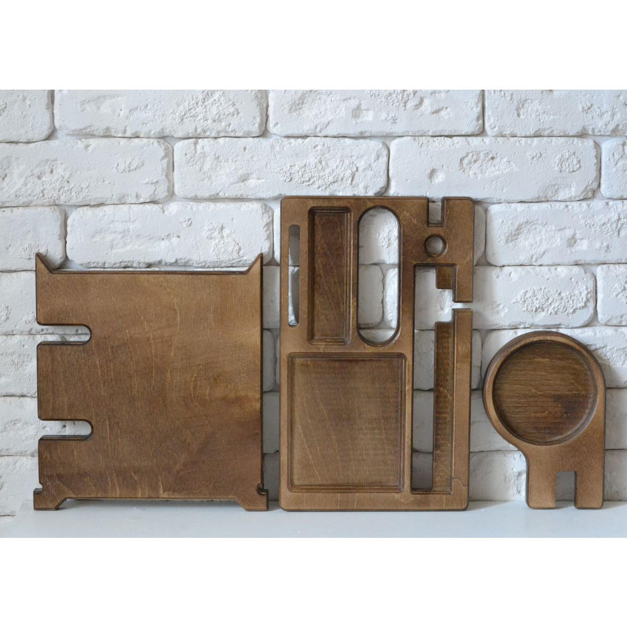 Winmaarc Wooden Brown Docking Station Phone Charge Holder Organizer Gift