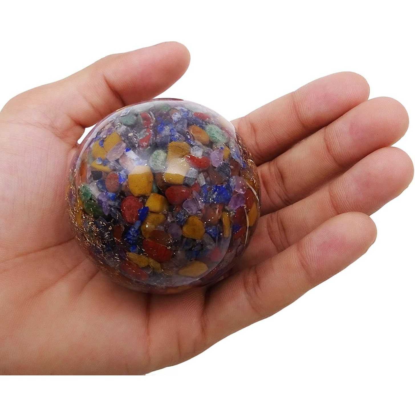 Winmaarc Reiki Healing Stone Ball Balancing Orgone Sphere Table Decor Gift