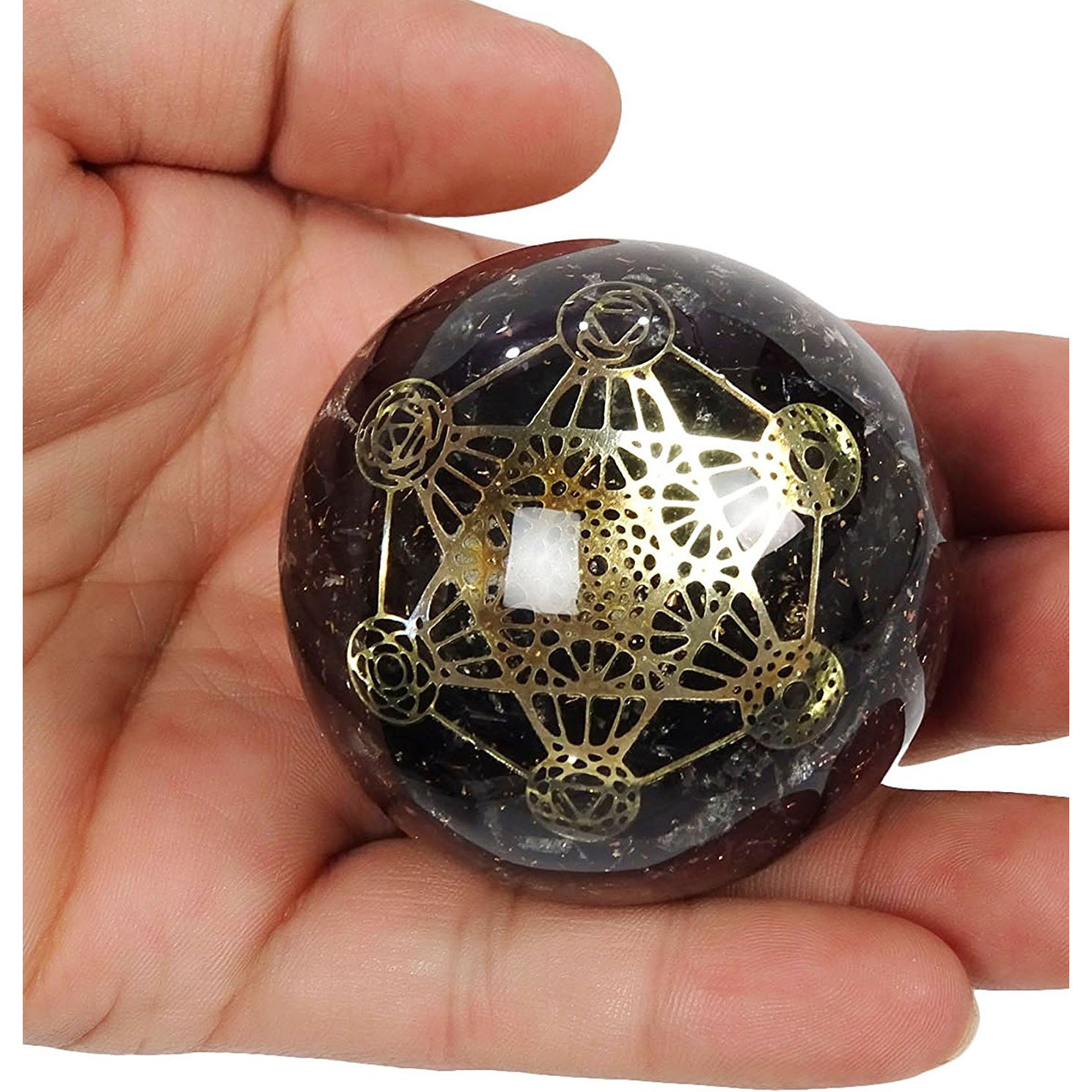 Winmaarc Reiki Healing Stone Ball Balancing Orgone Sphere Table Decor Gift