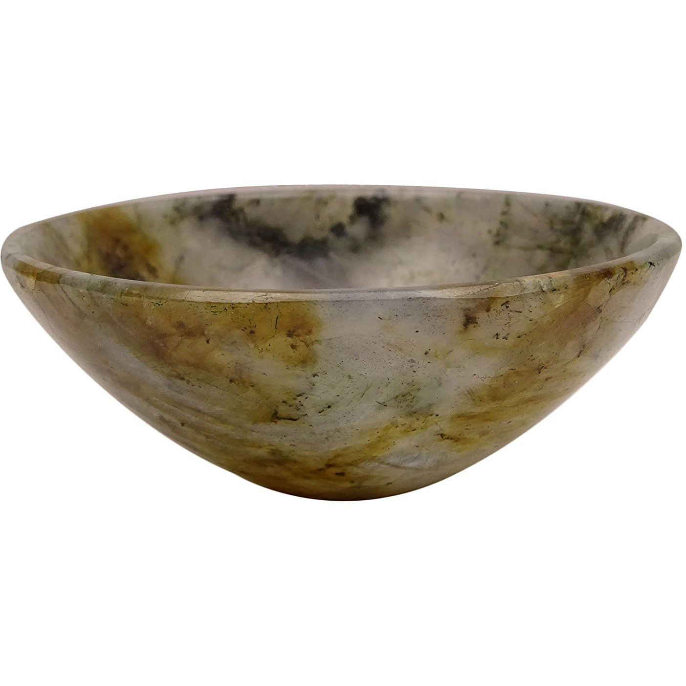 Winmaarc Hand Carved Bowl Reiki Healing Crystal Quartz Stone Energy Generator