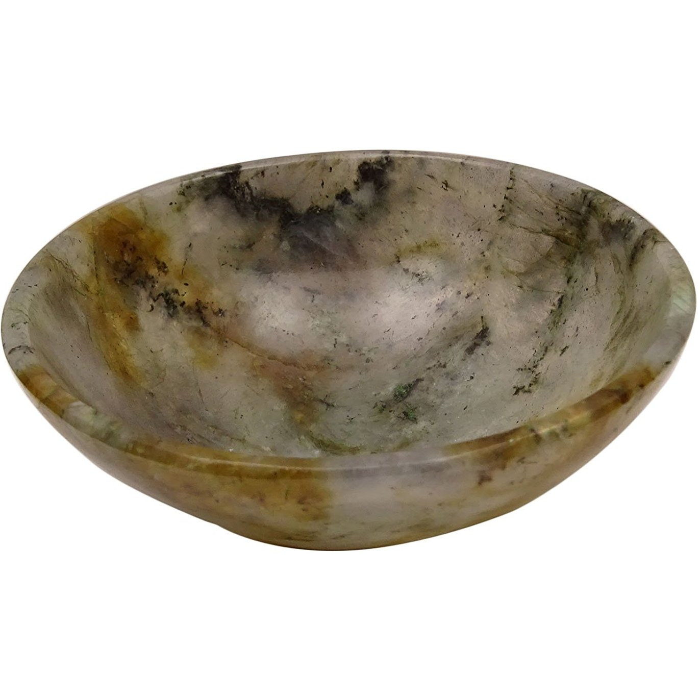 Winmaarc Hand Carved Bowl Reiki Healing Crystal Quartz Stone Energy Generator