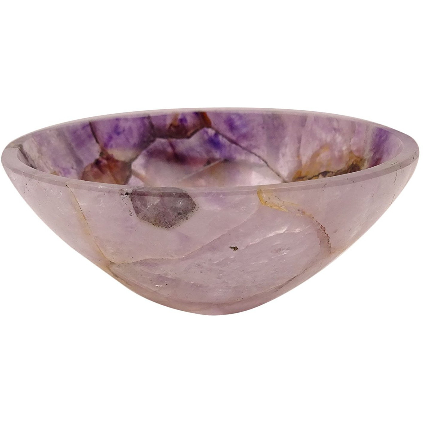 Winmaarc Hand Carved Bowl Reiki Healing Crystal Quartz Stone Energy Generator
