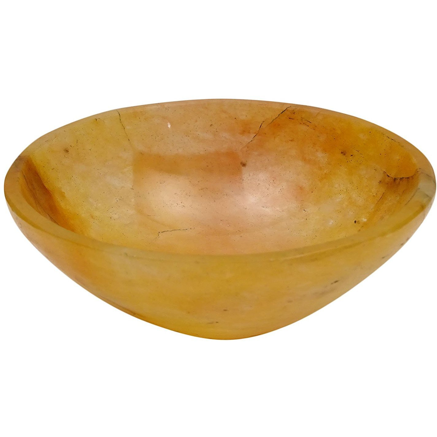 Winmaarc Hand Carved Bowl Reiki Healing Crystal Quartz Stone Energy Generator