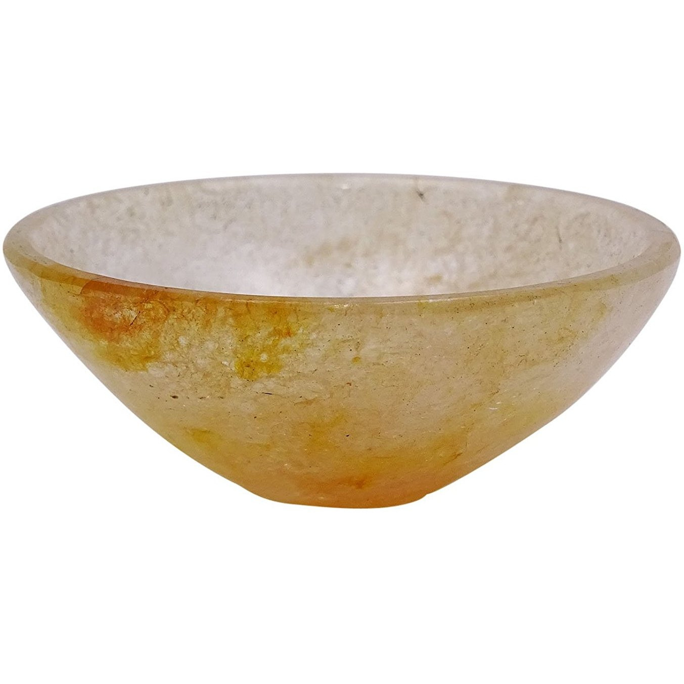 Winmaarc Hand Carved Bowl Reiki Healing Crystal Quartz Stone Energy Generator