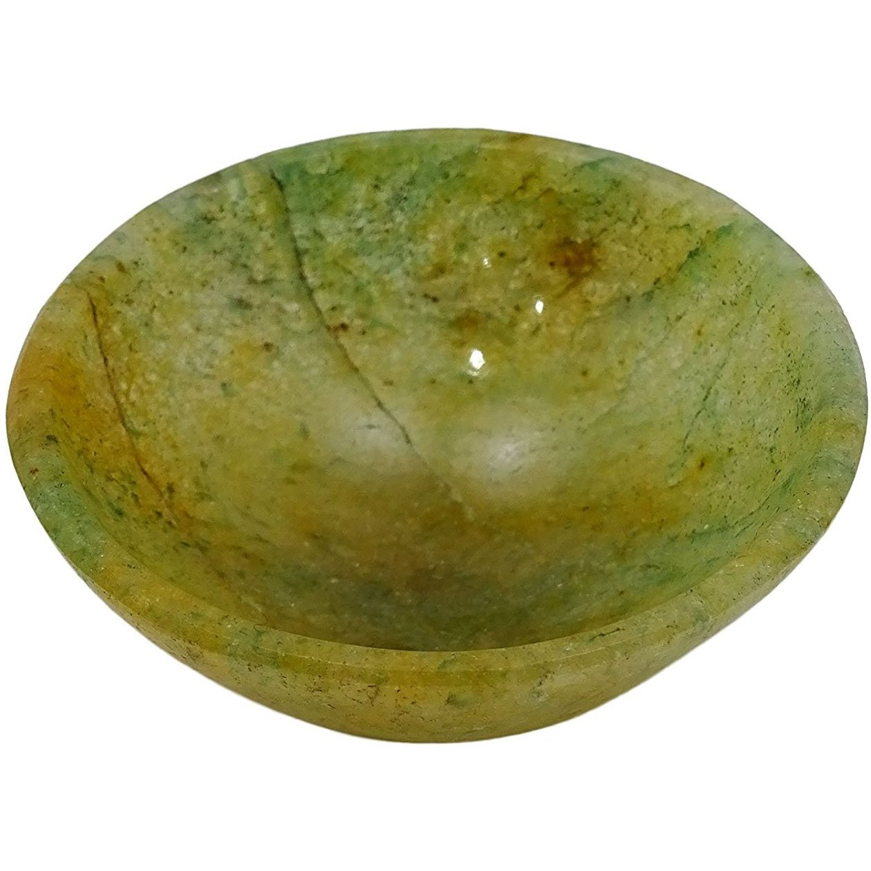 Winmaarc Hand Carved Bowl Reiki Healing Crystal Quartz Stone Energy Generator