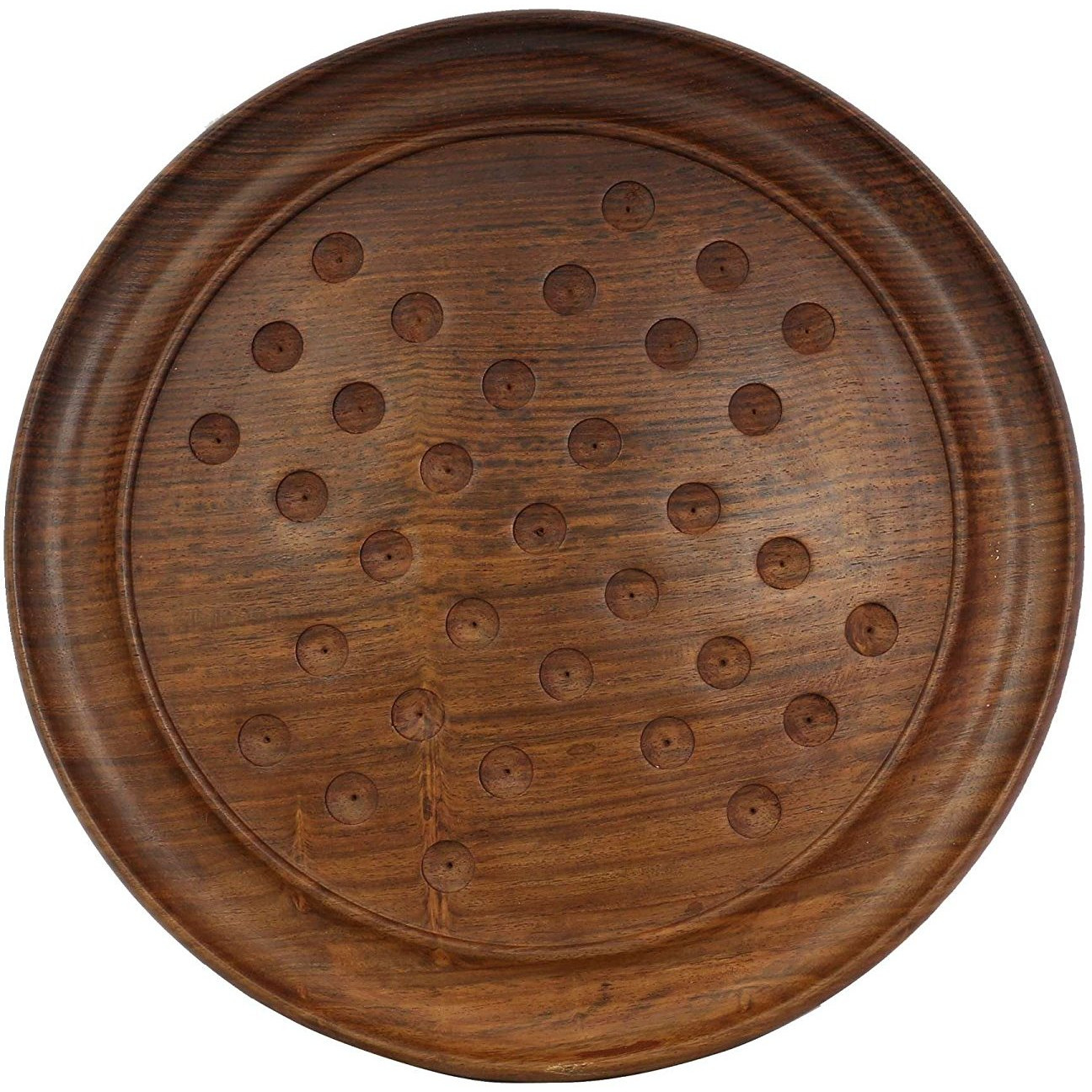 Winmaarc Handmade Games Solitaire Board In Wood With Glass Marbles