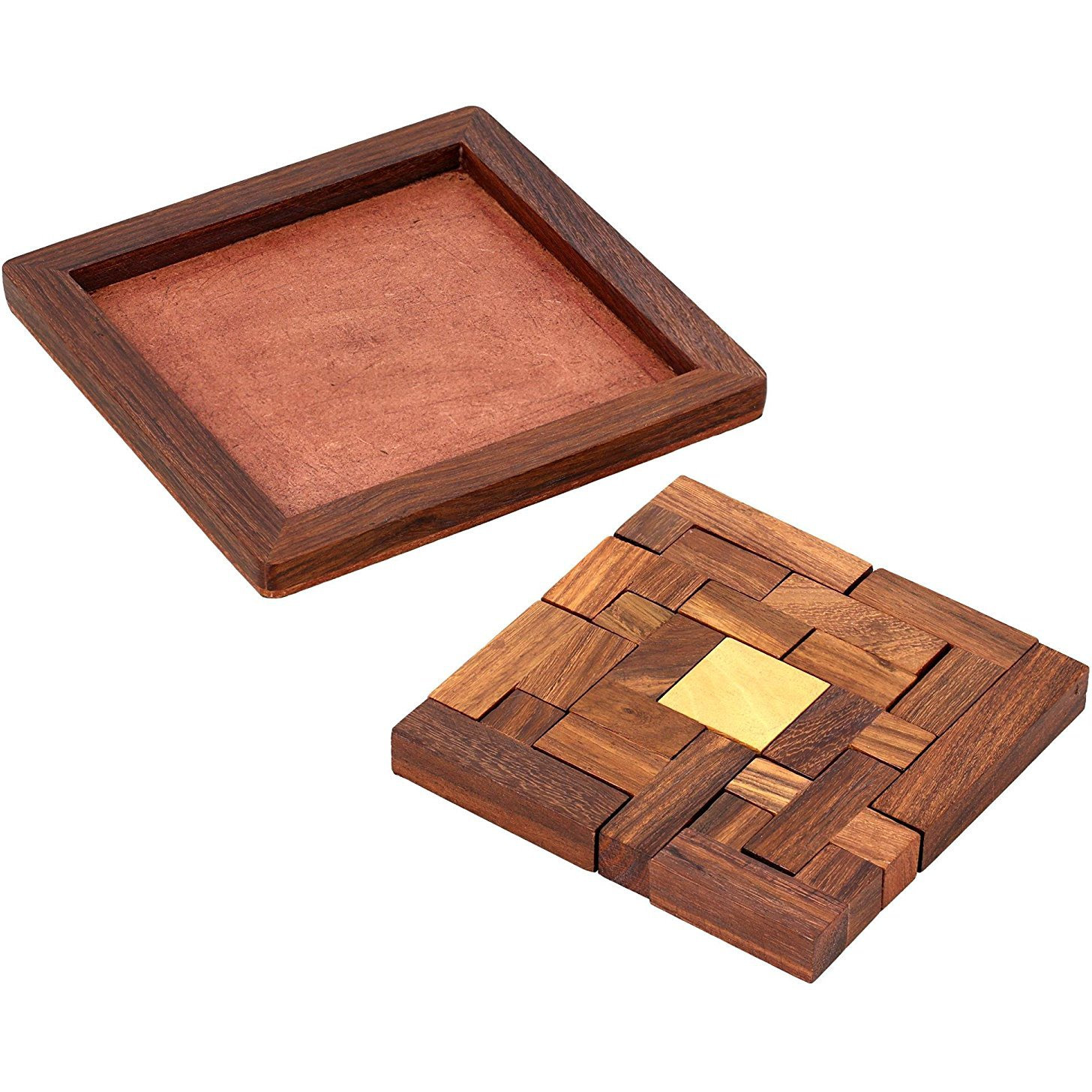 Winmaarc Handmade Indian Wood Jigsaw Puzzle Wooden Toys for Kids & Families