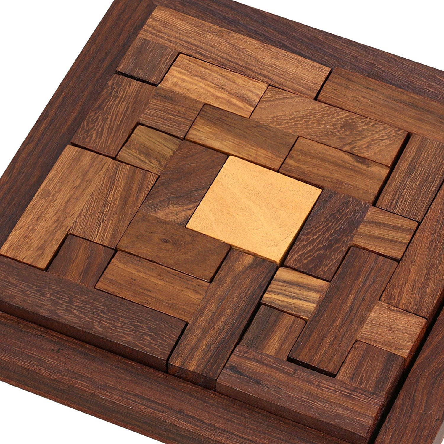 Winmaarc Handmade Indian Wood Jigsaw Puzzle Wooden Toys for Kids & Families