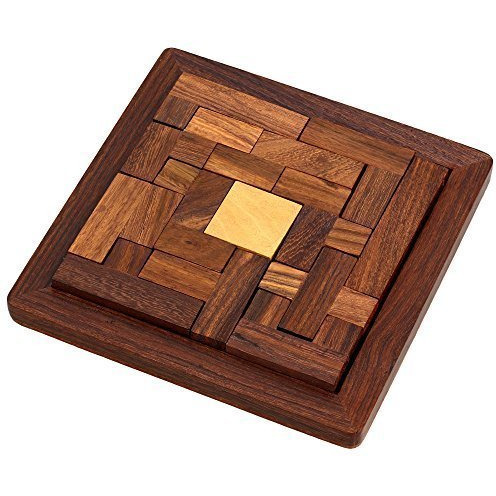 Winmaarc Handmade Indian Wood Jigsaw Puzzle Wooden Toys for Kids & Families