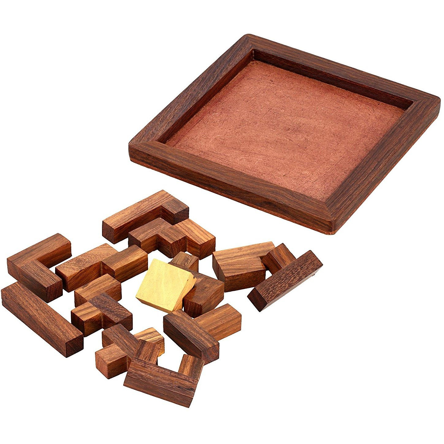 Winmaarc Handmade Indian Wood Jigsaw Puzzle Wooden Toys for Kids & Families