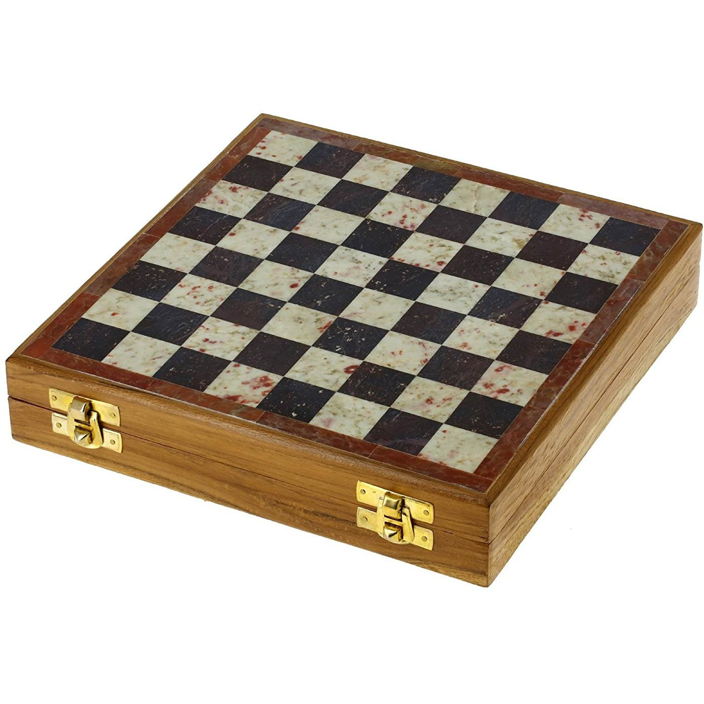 Winmaarc Rajasthan Stone Art Unique Chess Sets and Board -Indian Handmade Unique Gifts -Size 8X8 Inches