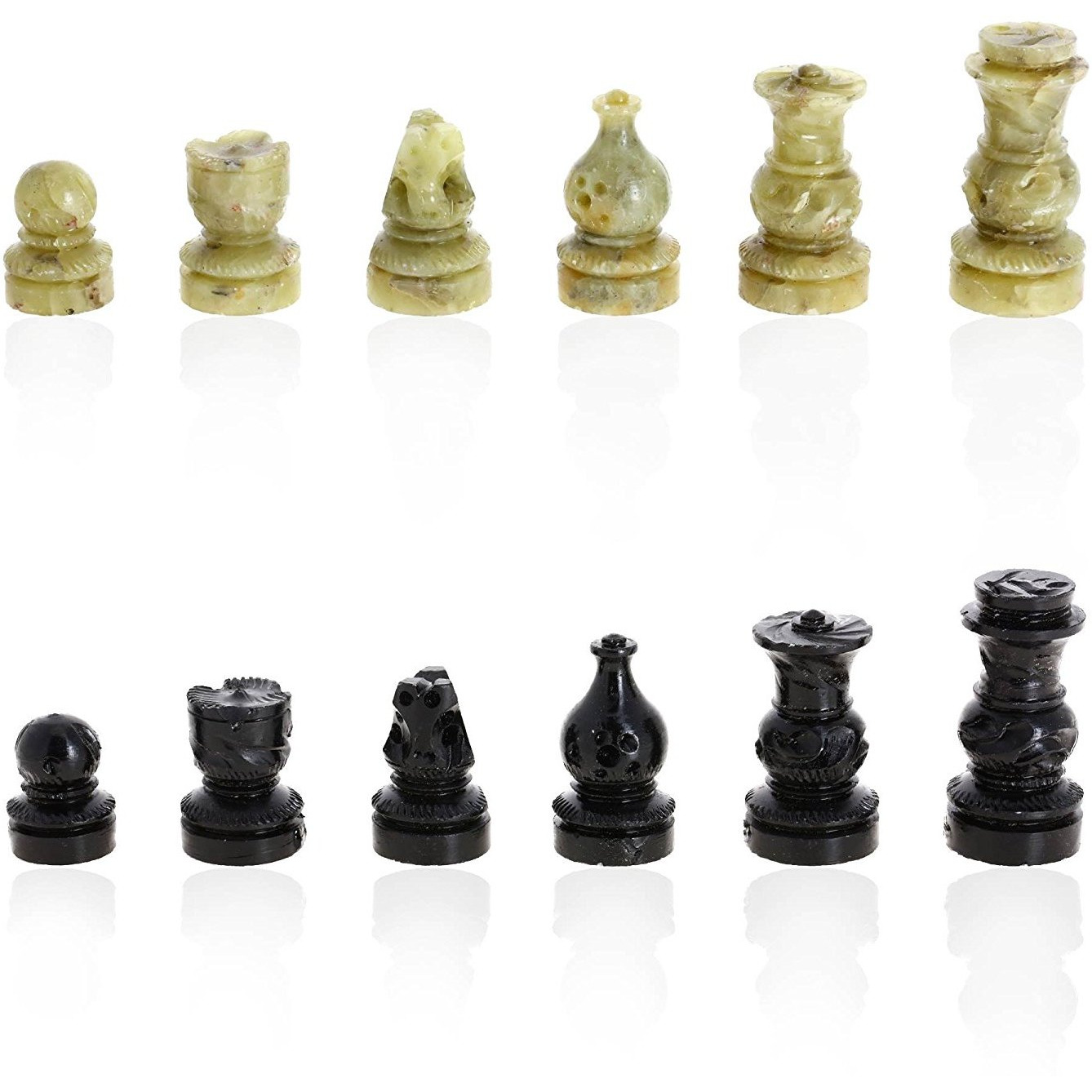 Winmaarc Rajasthan Stone Art Unique Chess Sets and Board -Indian Handmade Unique Gifts -Size 8X8 Inches