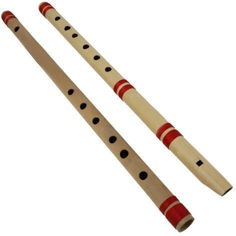 Winmaarc Indian Bamboo Flute Transverse and Fipple High Frequency Notes Set of 2