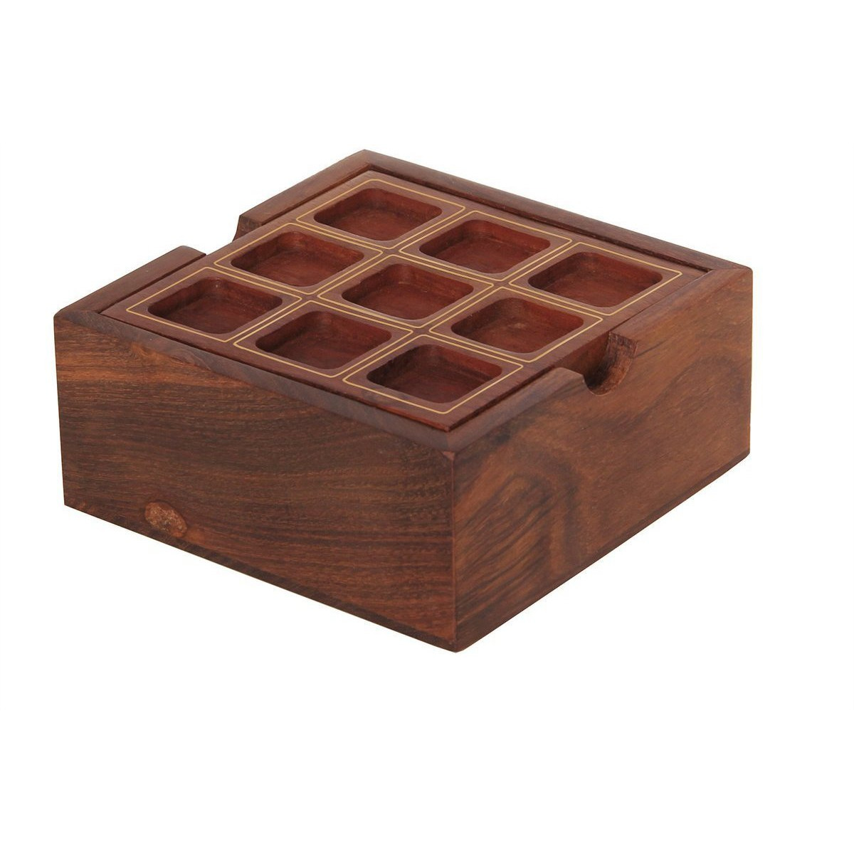 Winmaarc Handmade Wooden Game Box Wooden Travel Board Game