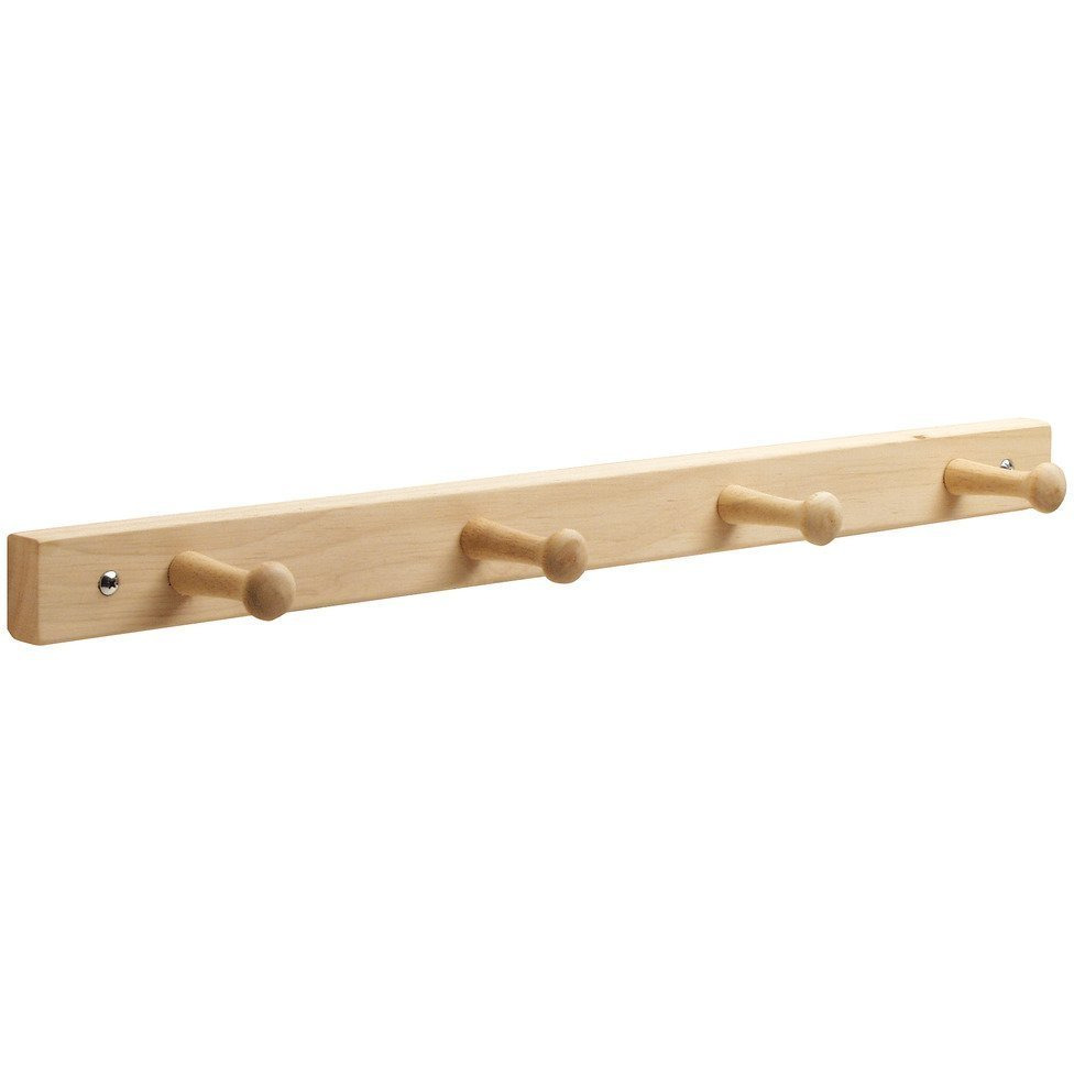 Winmaarc Wall Mount Wood Storage Rack Hanging Hooks for Jackets, Coats, Hats and Scarves