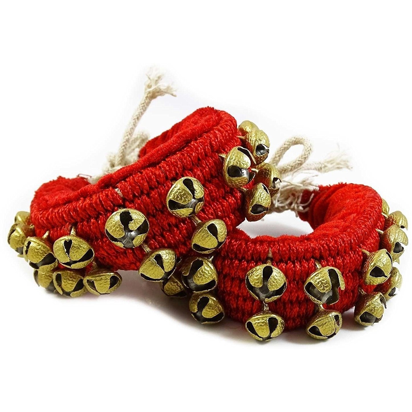 Winmaarc Handmade Indian Classical Ghungroo Dance Accessories Bharatnatyam, Kuchipudi, Odissi Ghungru For Kid Dancers Feet (20 bells + 20 bells)