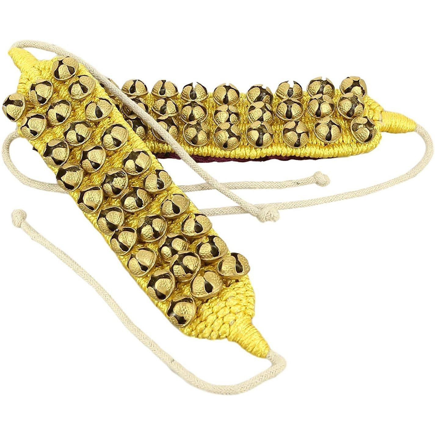 Winmaarc Handmade Indian Classical Ghungroo Dance Accessories Bharatnatyam, Kuchipudi, Odissi Ghungru For Dancers Feet (30 bells + 30 bells)