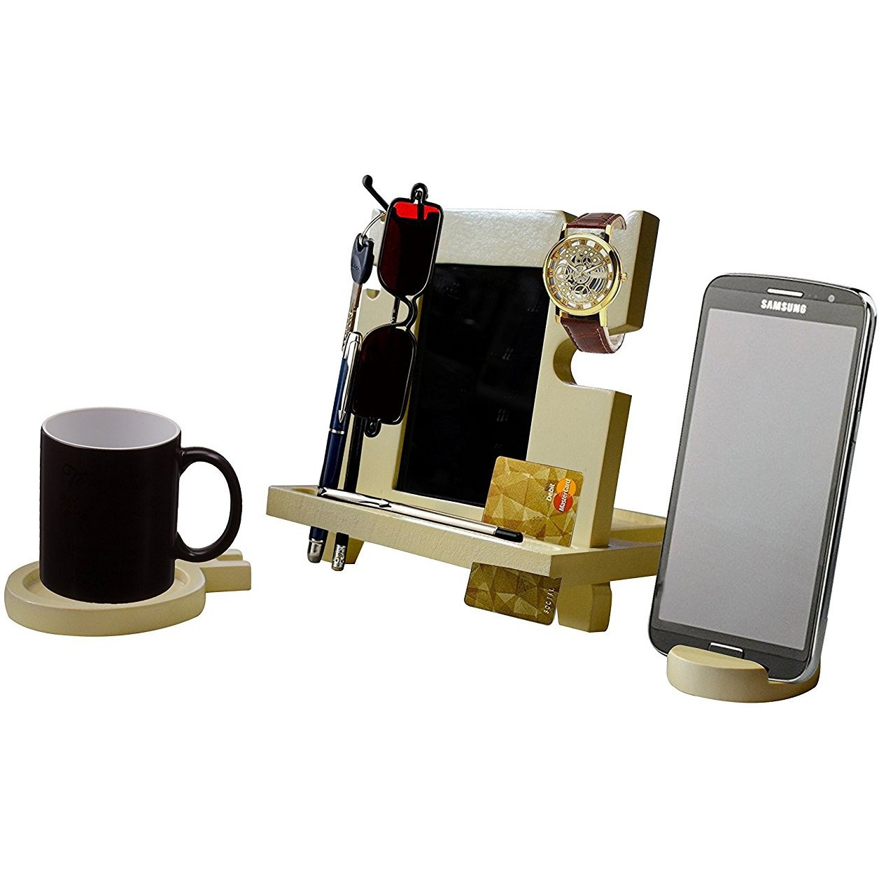 Buy Online Winmaarc Wooden Docking Station Desk Organizer For