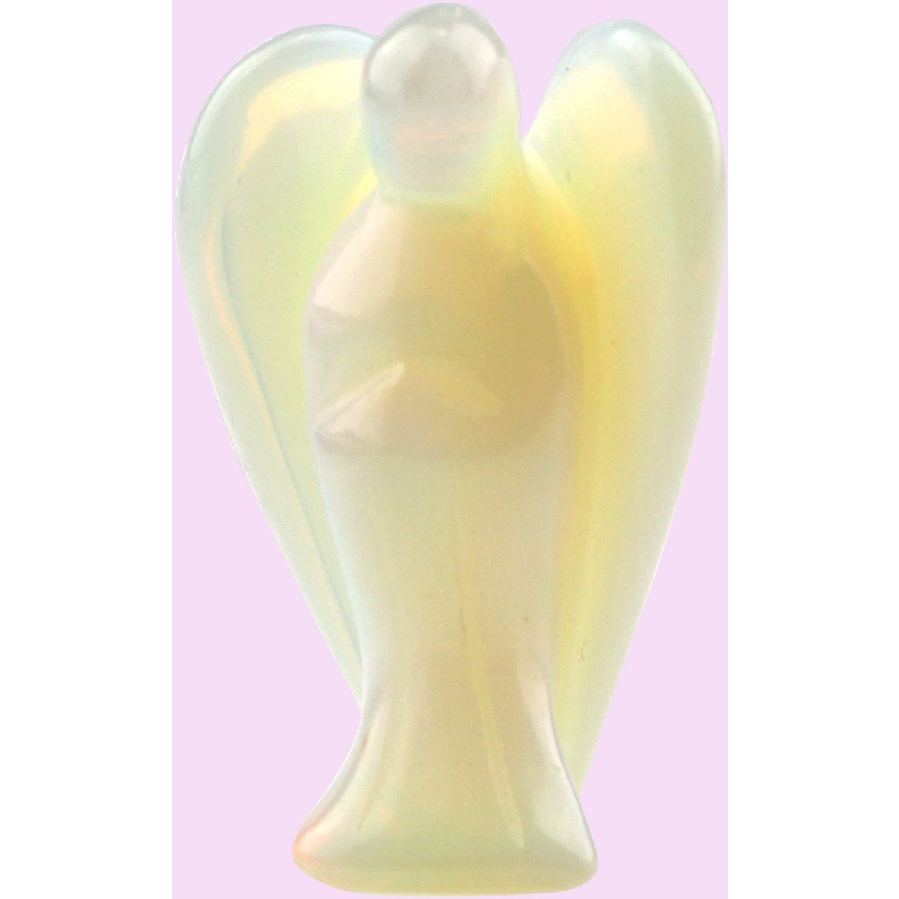 Winmaarc Reiki Energy Charged Opalite Angel Shape Crystal Stone Home Decor Gift