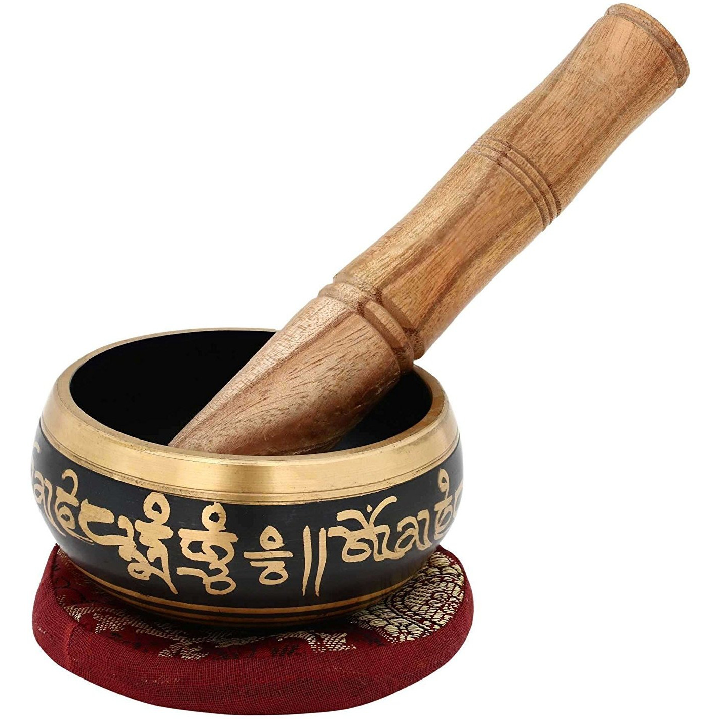 Winmaarc Singing Bowl Buddhist D??cor Religious Gift Metal Art India For Meditation 3.5 inches
